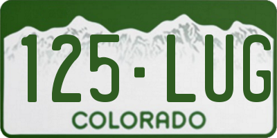 CO license plate 125LUG