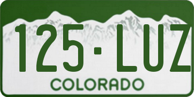 CO license plate 125LUZ