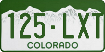 CO license plate 125LXT