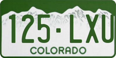 CO license plate 125LXU