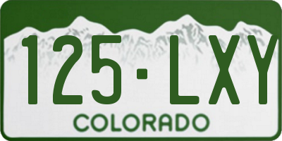 CO license plate 125LXY