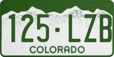 CO license plate 125LZB