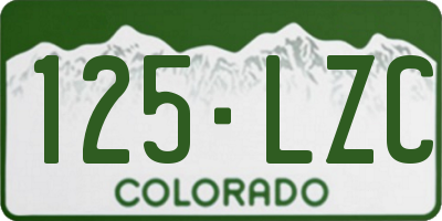 CO license plate 125LZC