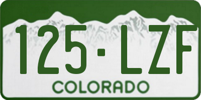 CO license plate 125LZF