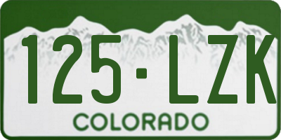 CO license plate 125LZK