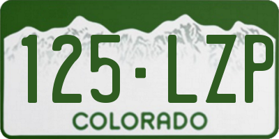 CO license plate 125LZP