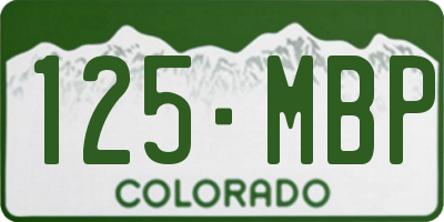 CO license plate 125MBP