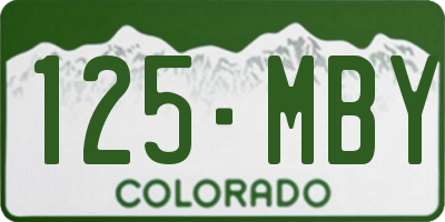 CO license plate 125MBY