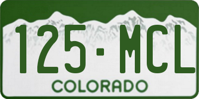 CO license plate 125MCL