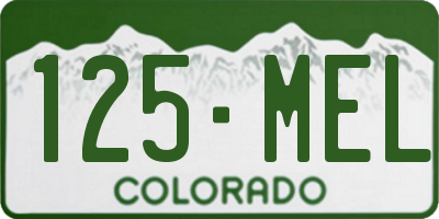 CO license plate 125MEL