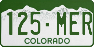 CO license plate 125MER