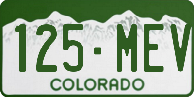 CO license plate 125MEV