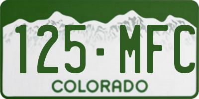 CO license plate 125MFC