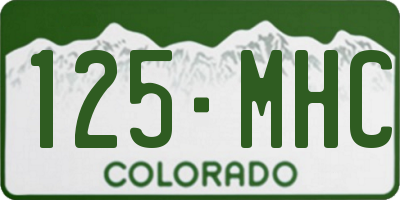 CO license plate 125MHC