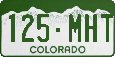 CO license plate 125MHT