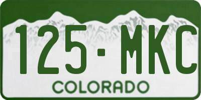 CO license plate 125MKC