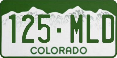 CO license plate 125MLD