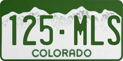CO license plate 125MLS