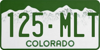 CO license plate 125MLT