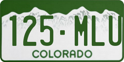 CO license plate 125MLU