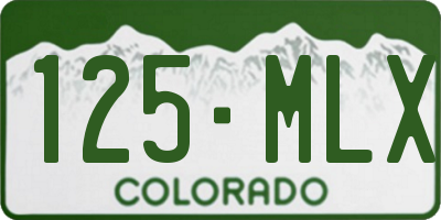 CO license plate 125MLX