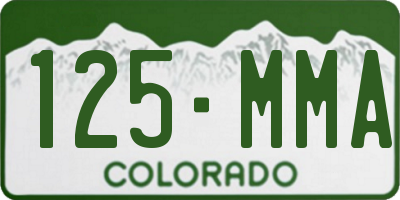CO license plate 125MMA
