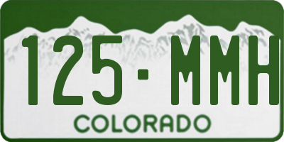 CO license plate 125MMH