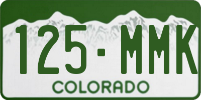 CO license plate 125MMK