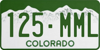 CO license plate 125MML
