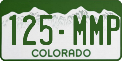 CO license plate 125MMP