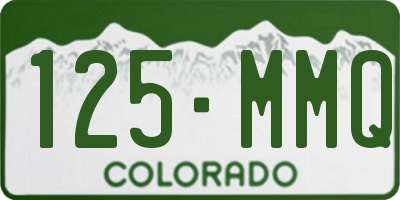 CO license plate 125MMQ