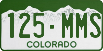 CO license plate 125MMS