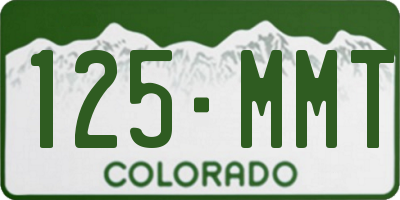 CO license plate 125MMT
