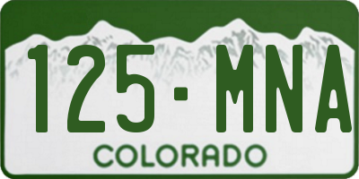 CO license plate 125MNA
