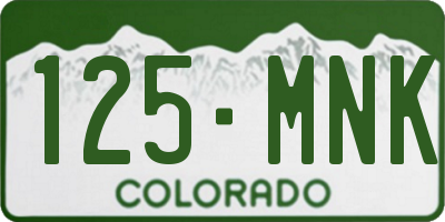CO license plate 125MNK