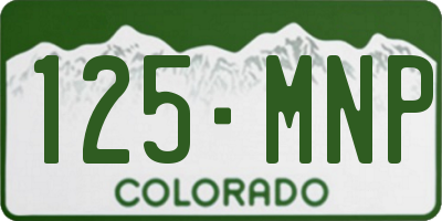 CO license plate 125MNP