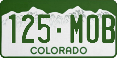 CO license plate 125MOB