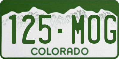 CO license plate 125MOG