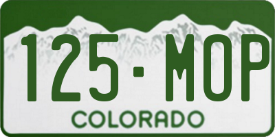 CO license plate 125MOP