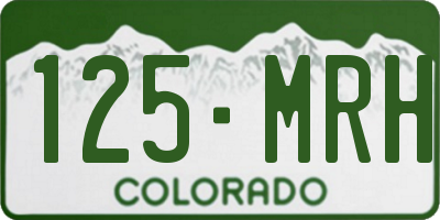 CO license plate 125MRH
