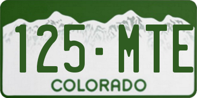 CO license plate 125MTE