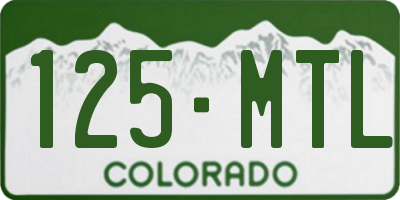 CO license plate 125MTL