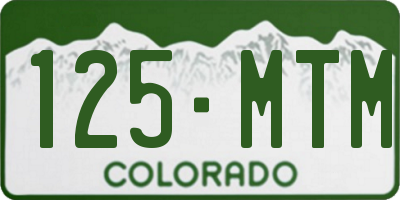 CO license plate 125MTM
