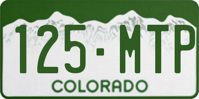 CO license plate 125MTP
