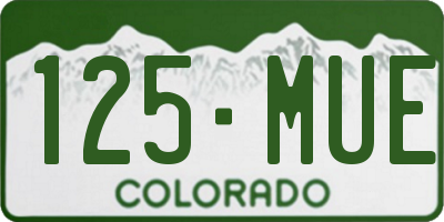 CO license plate 125MUE