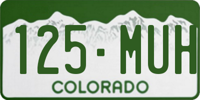 CO license plate 125MUH