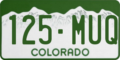 CO license plate 125MUQ