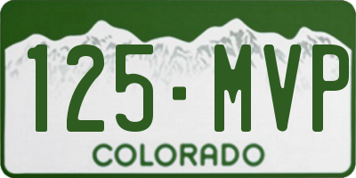 CO license plate 125MVP