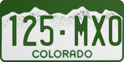 CO license plate 125MXO