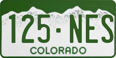CO license plate 125NES